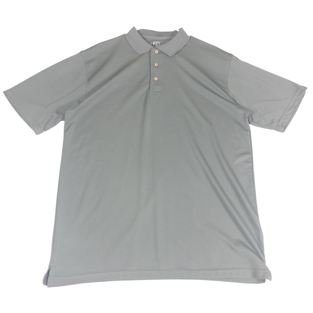 Architect Golf Mens‎ Grey Micro Ribbed Short Sleeve Polo Shirt XXL RN# 251889